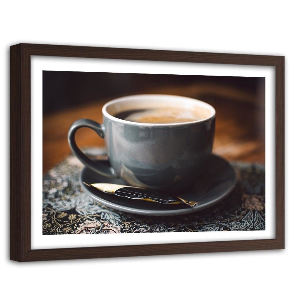 Glezna brūnā rāmī - Cup Of Coffee Home Trends DECO