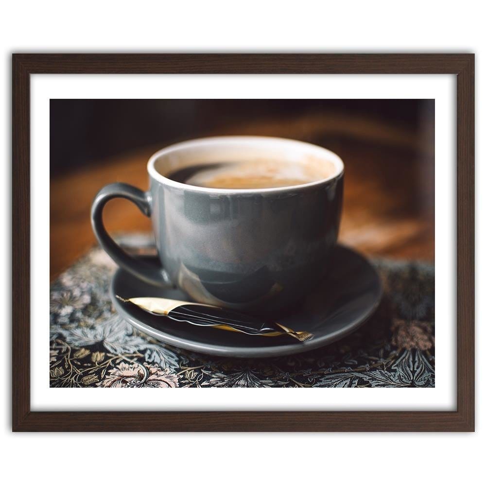 Glezna brūnā rāmī - Cup Of Coffee Home Trends DECO