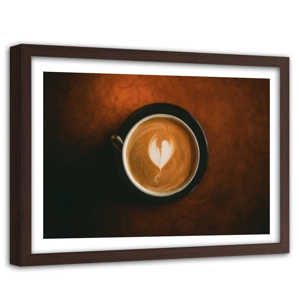 Glezna brūnā rāmī - Cup Of Coffee Home Trends DECO