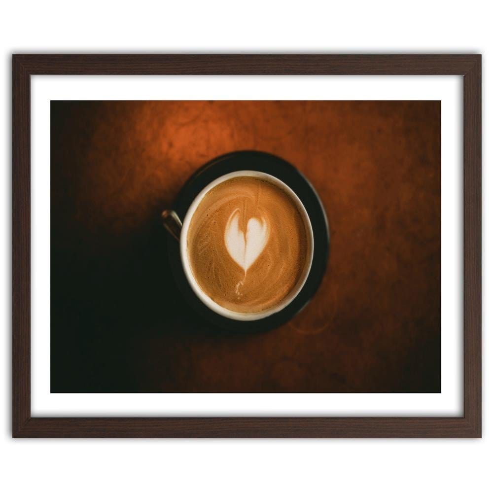 Glezna brūnā rāmī - Cup Of Coffee Home Trends DECO