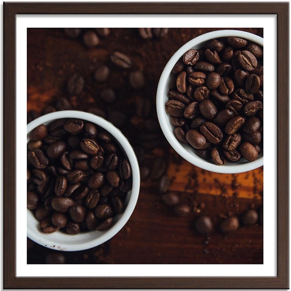 Glezna brūnā rāmī - Cups Full Of Coffee Home Trends DECO