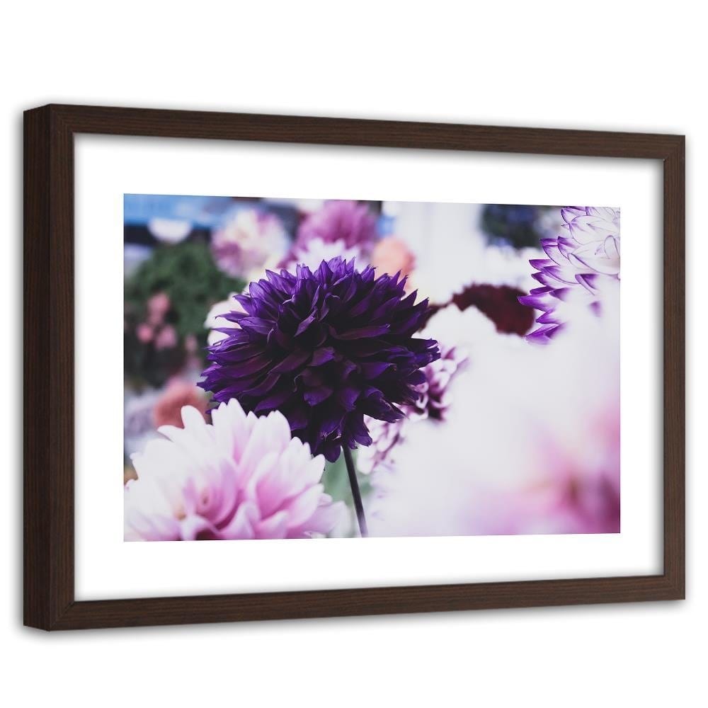 Glezna brūnā rāmī - Dahlias Home Trends DECO