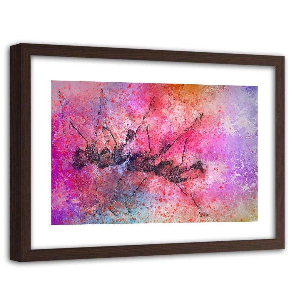 Glezna brūnā rāmī - Dancers Abstraction Home Trends DECO