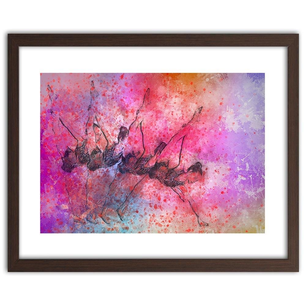 Glezna brūnā rāmī - Dancers Abstraction Home Trends DECO