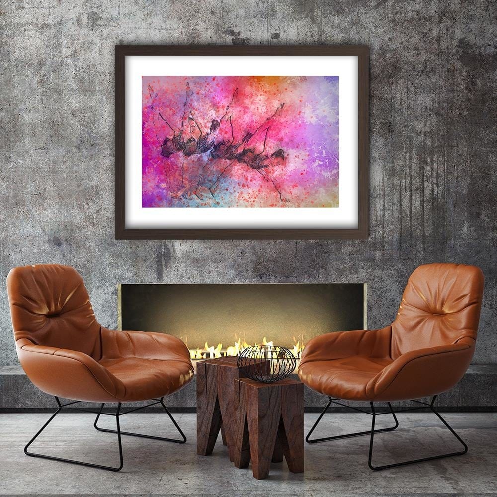 Glezna brūnā rāmī - Dancers Abstraction Home Trends DECO