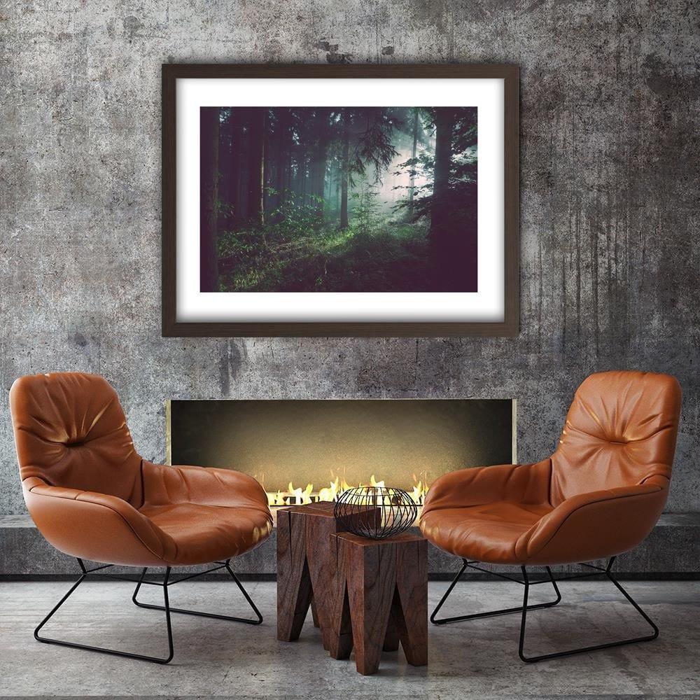 Glezna brūnā rāmī - Dark Forest Home Trends DECO