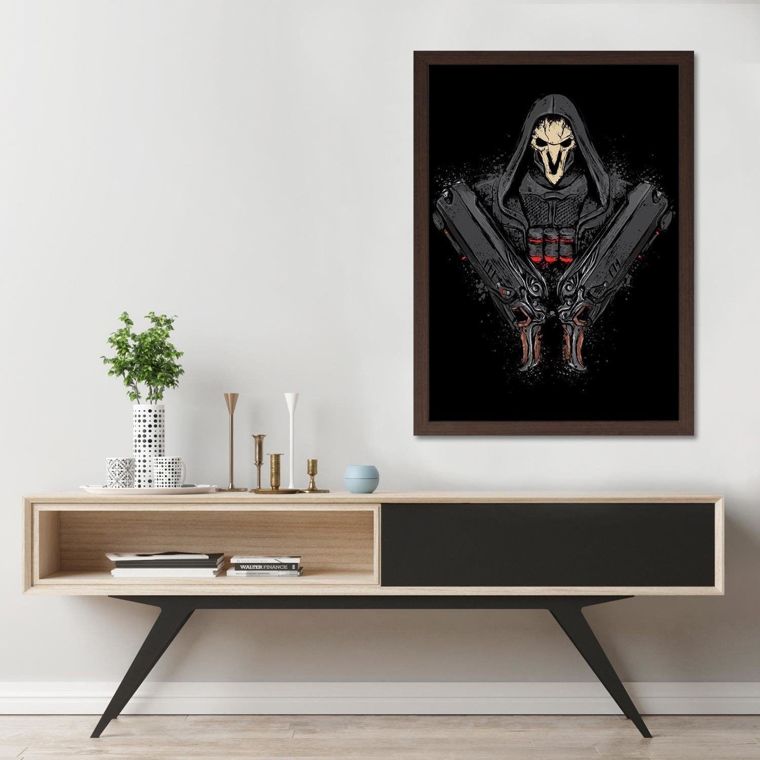 Glezna brūnā rāmī - Death Comes Black Home Trends DECO