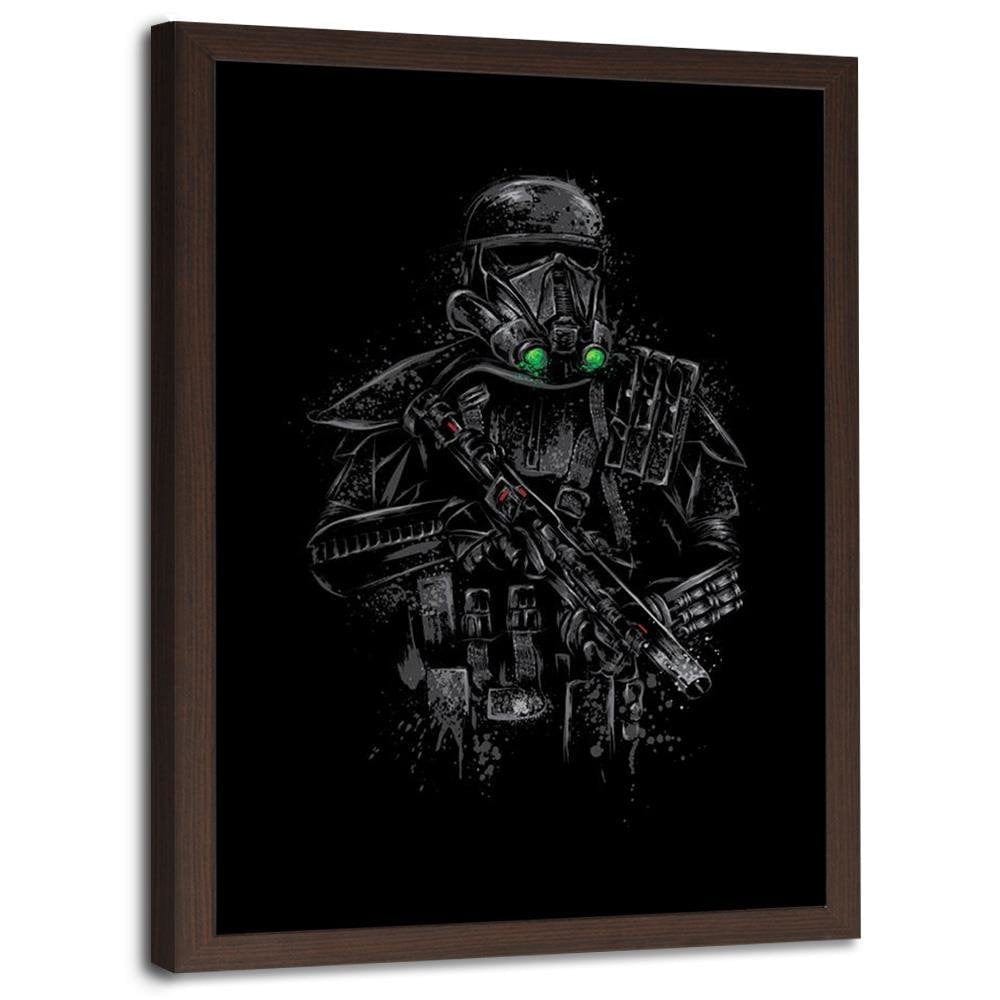 Glezna brūnā rāmī - Death Trooper Black Home Trends DECO
