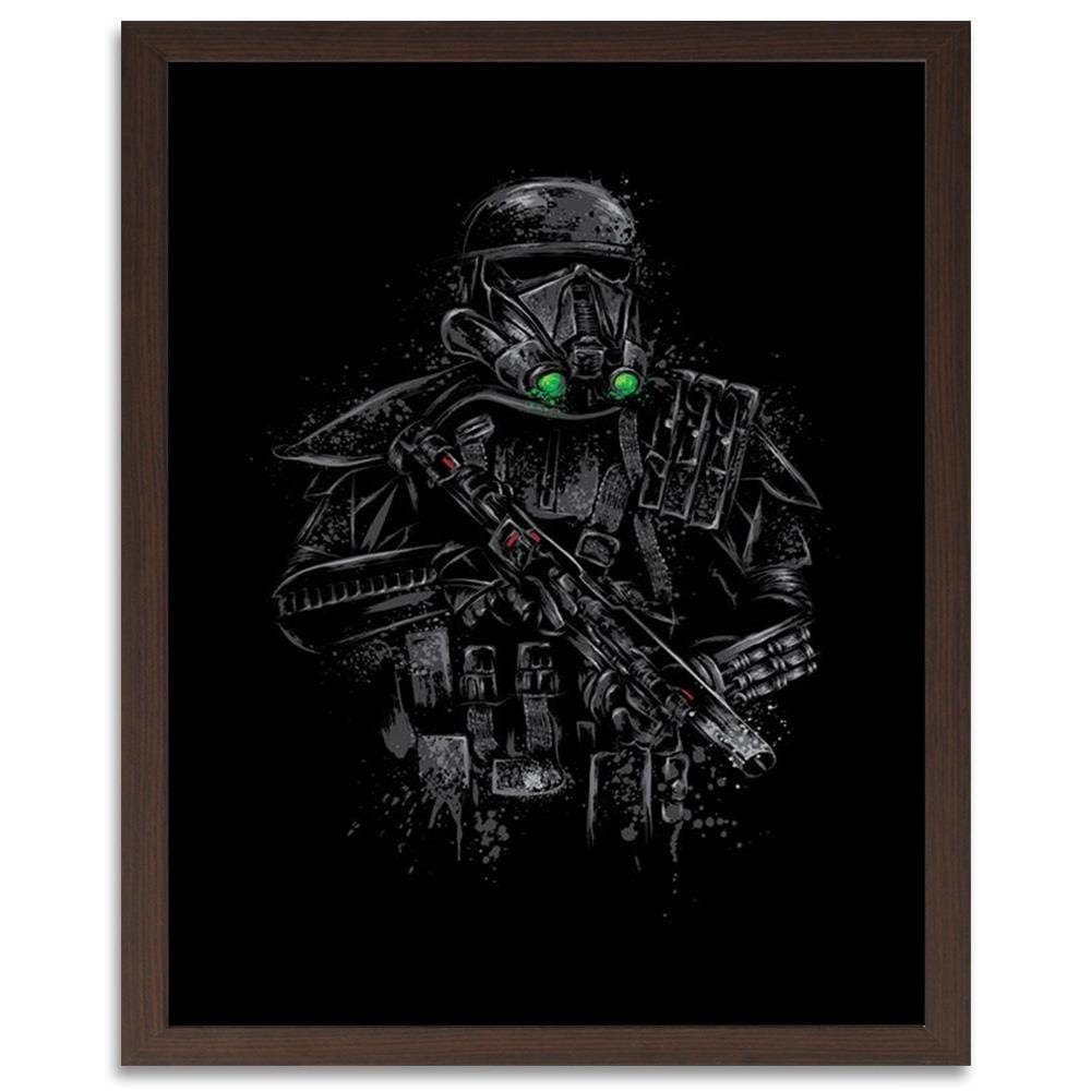 Glezna brūnā rāmī - Death Trooper Black Home Trends DECO