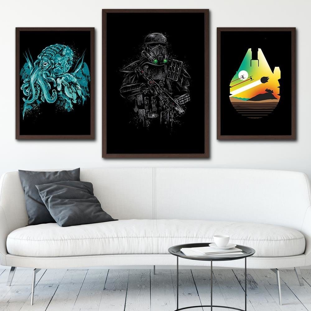 Glezna brūnā rāmī - Death Trooper Black Home Trends DECO