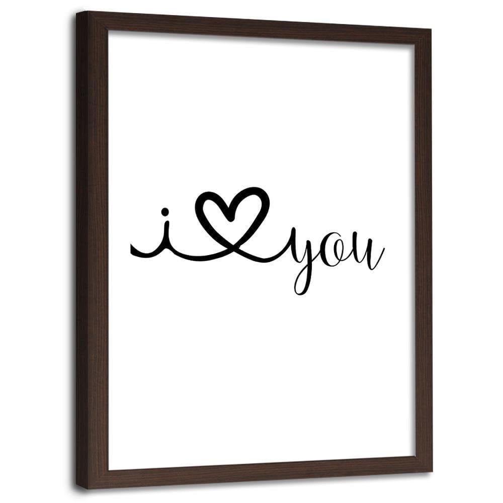 Glezna brūnā rāmī - Declaration Of Love Home Trends DECO