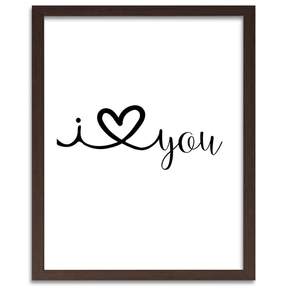 Glezna brūnā rāmī - Declaration Of Love Home Trends DECO