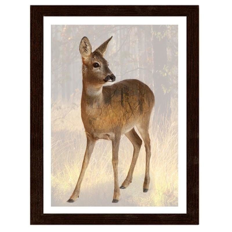 Glezna brūnā rāmī - Deer Home Trends DECO