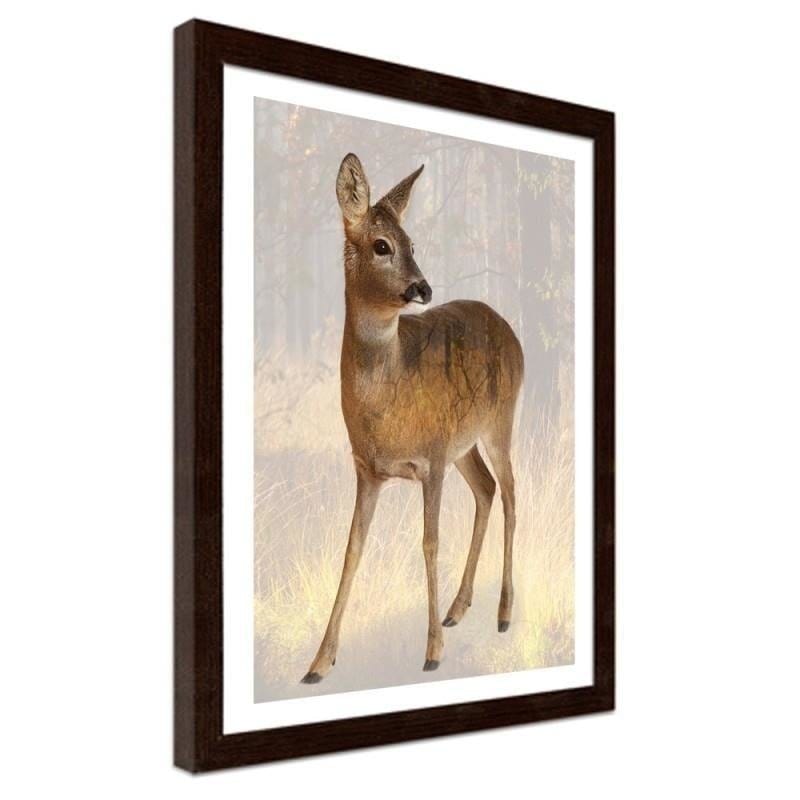 Glezna brūnā rāmī - Deer Home Trends DECO