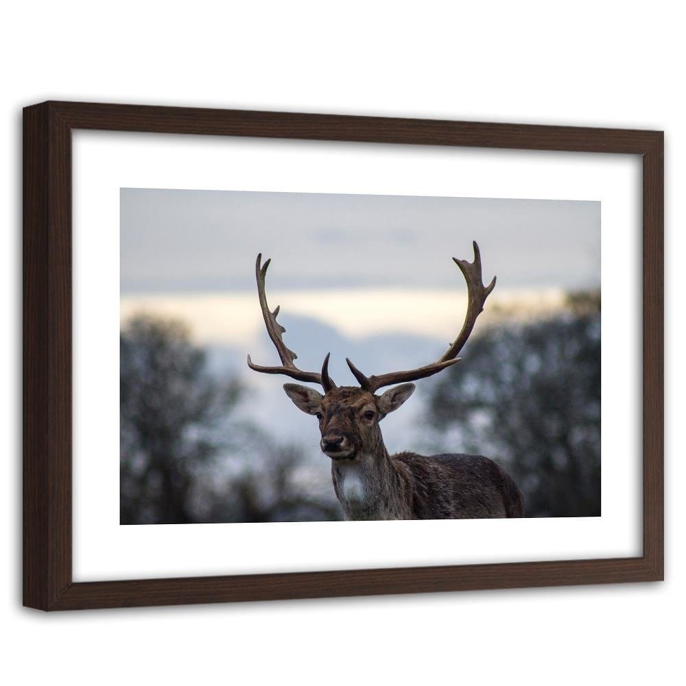 Glezna brūnā rāmī - Deer Home Trends DECO