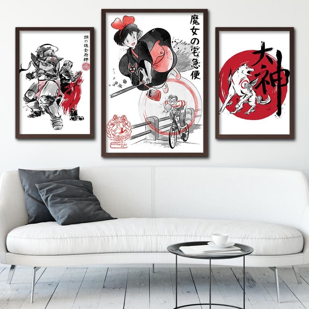 Glezna brūnā rāmī - Delivery Service Red Home Trends DECO