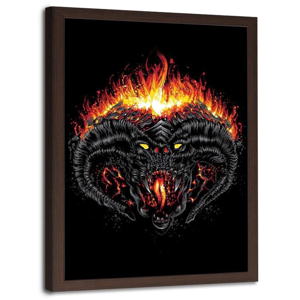 Glezna brūnā rāmī - Demon Of Morgoth Black Home Trends DECO