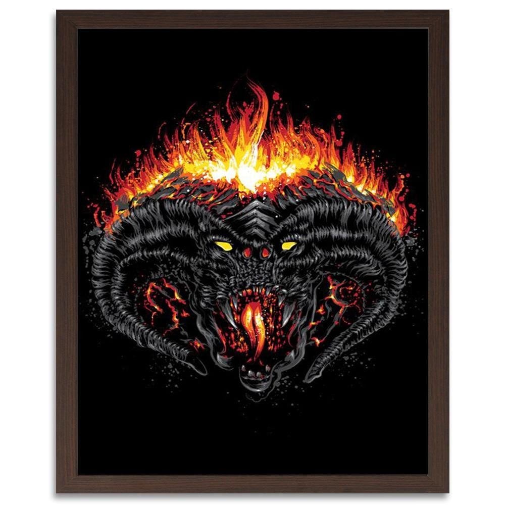 Glezna brūnā rāmī - Demon Of Morgoth Black Home Trends DECO