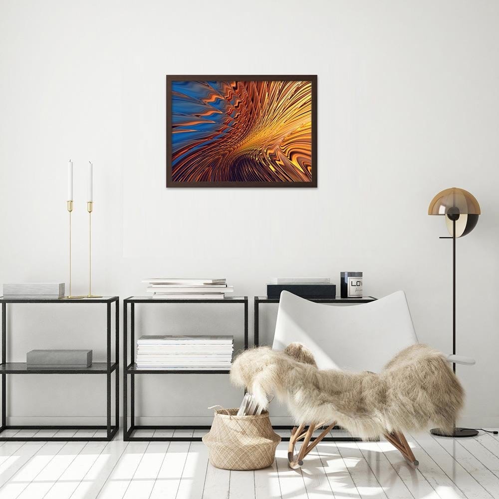 Glezna brūnā rāmī - Desert Abstraction Home Trends DECO