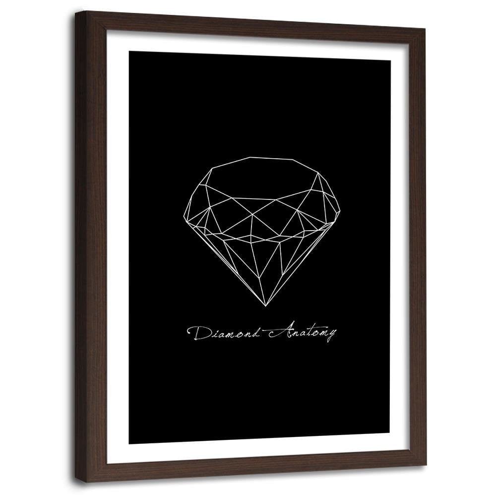 Glezna brūnā rāmī - Diamond Anatomy Home Trends DECO