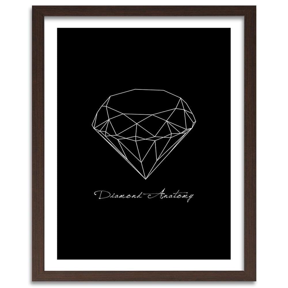 Glezna brūnā rāmī - Diamond Anatomy Home Trends DECO