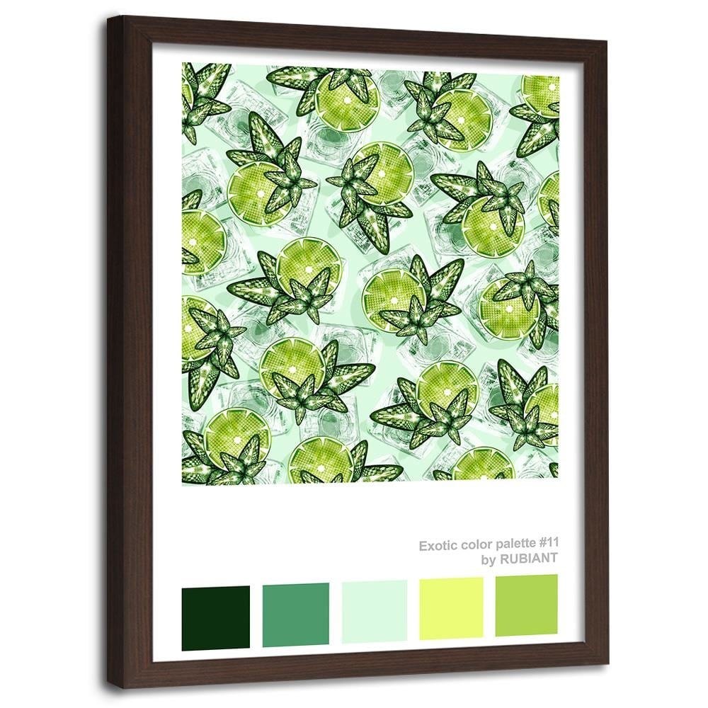 Glezna brūnā rāmī - Digital Art Green Home Trends DECO