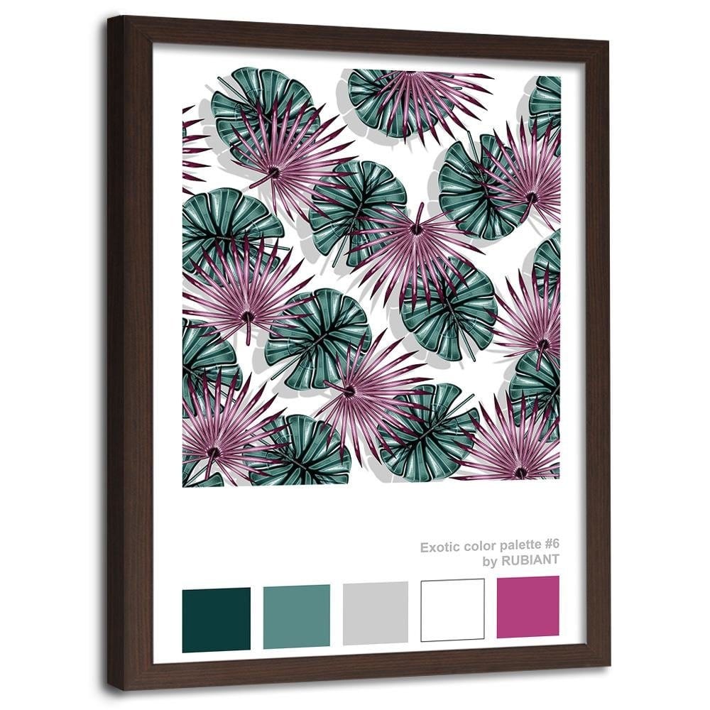 Glezna brūnā rāmī - Digital Art Purple Home Trends DECO
