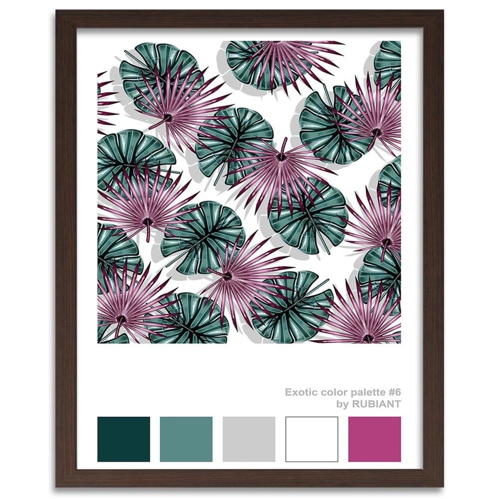 Glezna brūnā rāmī - Digital Art Purple Home Trends DECO