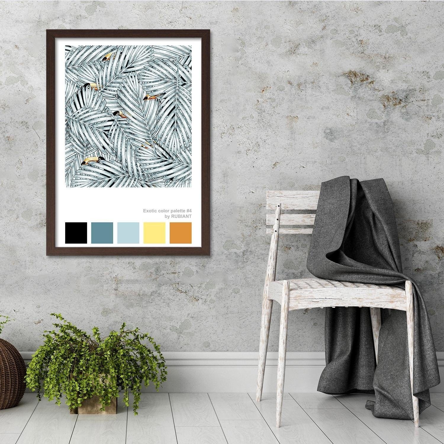 Glezna brūnā rāmī - Digital Art White Home Trends DECO