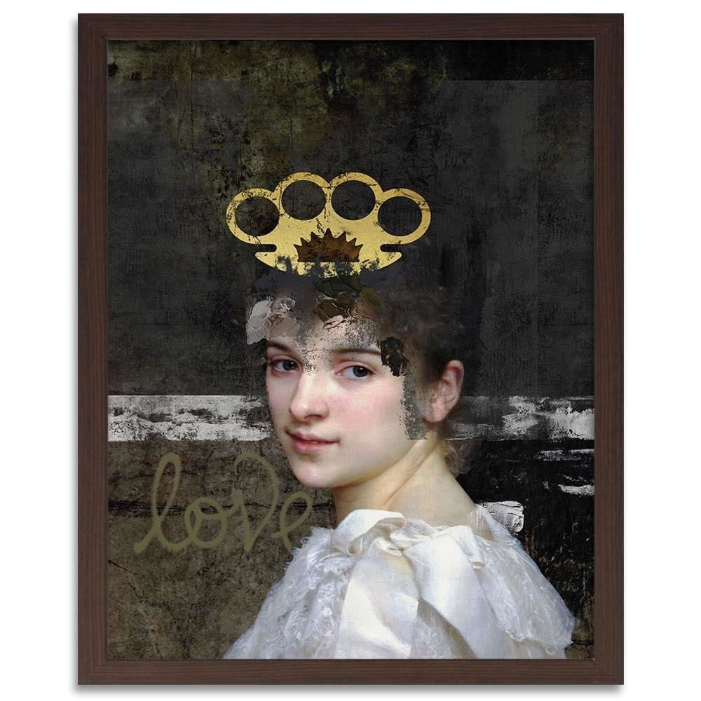 Glezna brūnā rāmī - Digital Collage Home Trends DECO