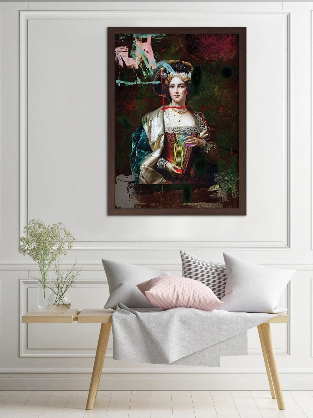 Glezna brūnā rāmī - Digital Collage Image Home Trends DECO