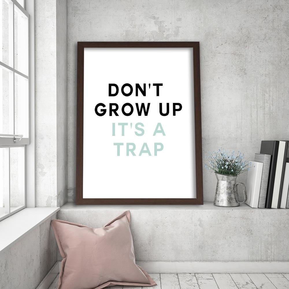Glezna brūnā rāmī - Do Not Grow Up Home Trends DECO