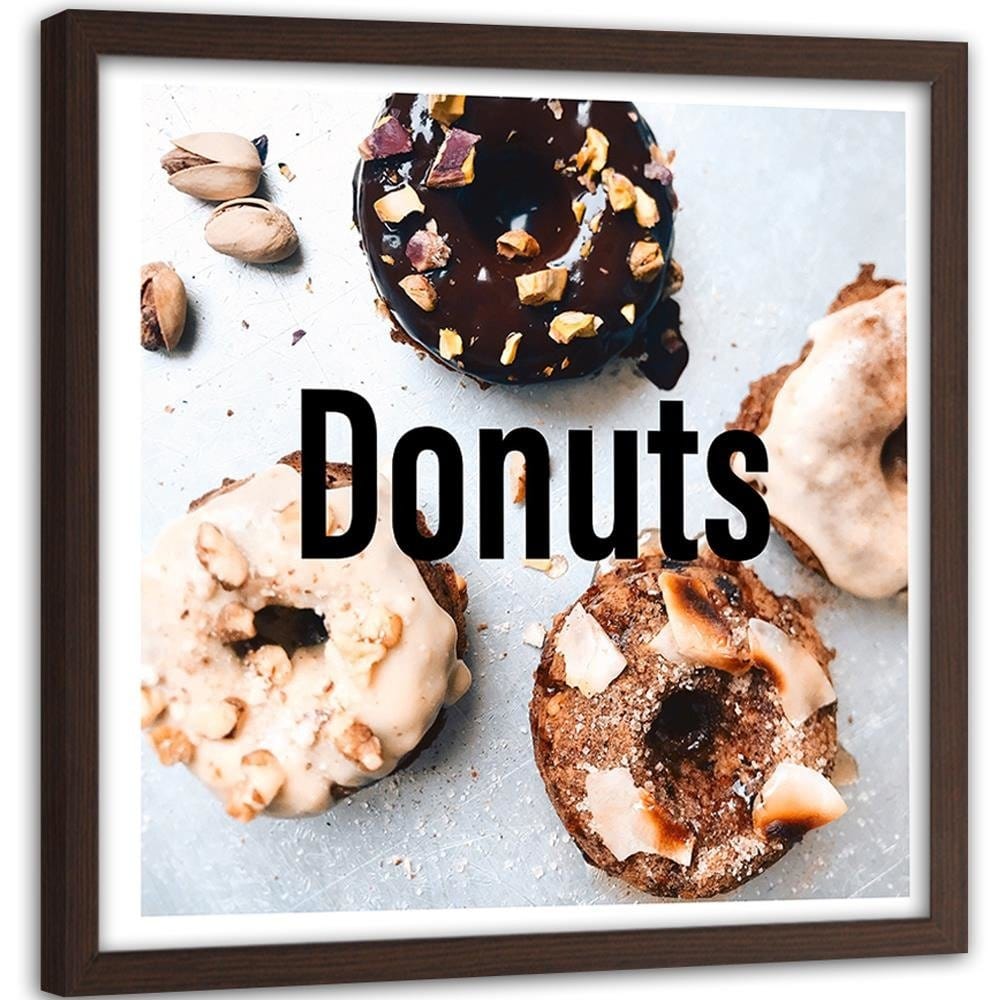 Glezna brūnā rāmī - Donuts 2 Home Trends DECO