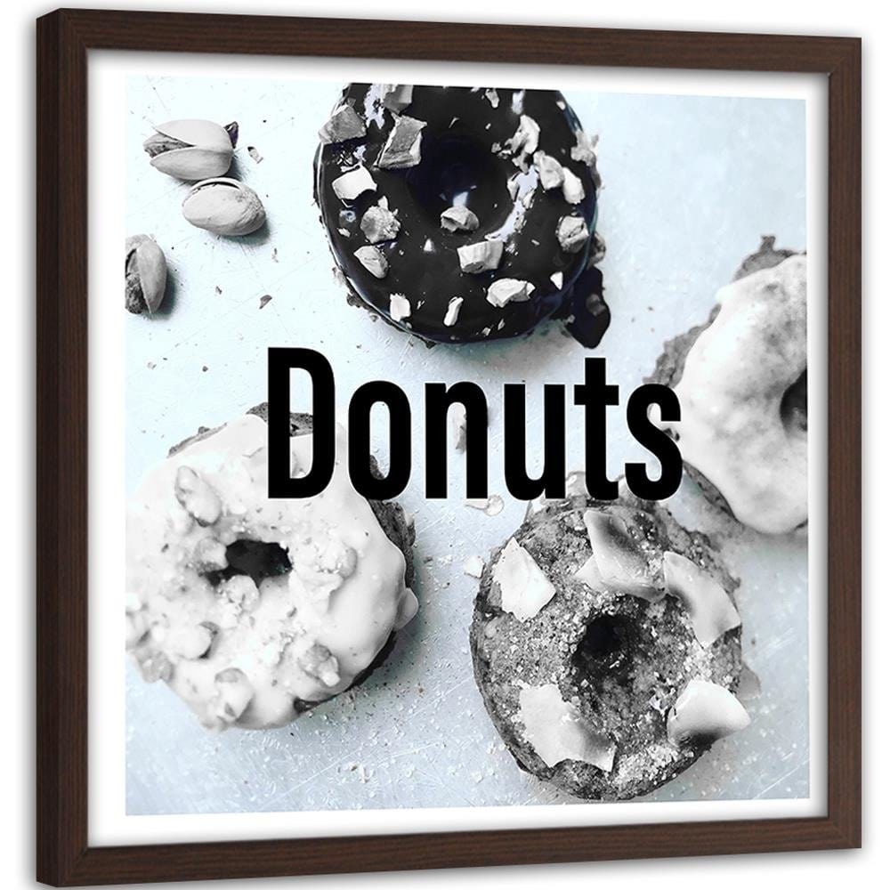 Glezna brūnā rāmī - Donuts Home Trends DECO