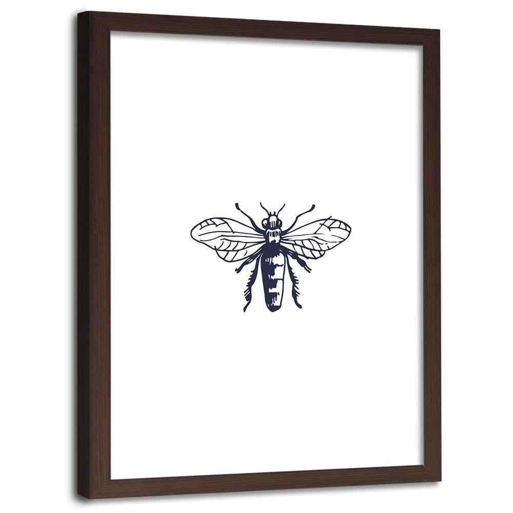 Glezna brūnā rāmī - Drawn Wasp Home Trends DECO
