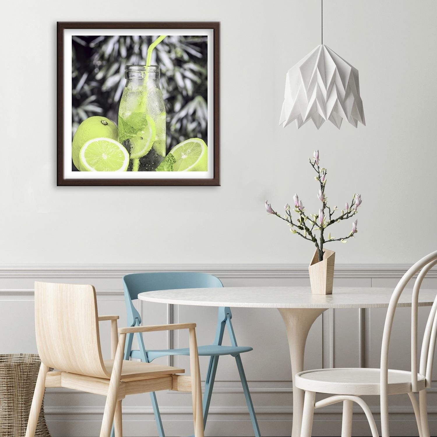 Glezna brūnā rāmī - Drink And Lemon 2 Home Trends DECO