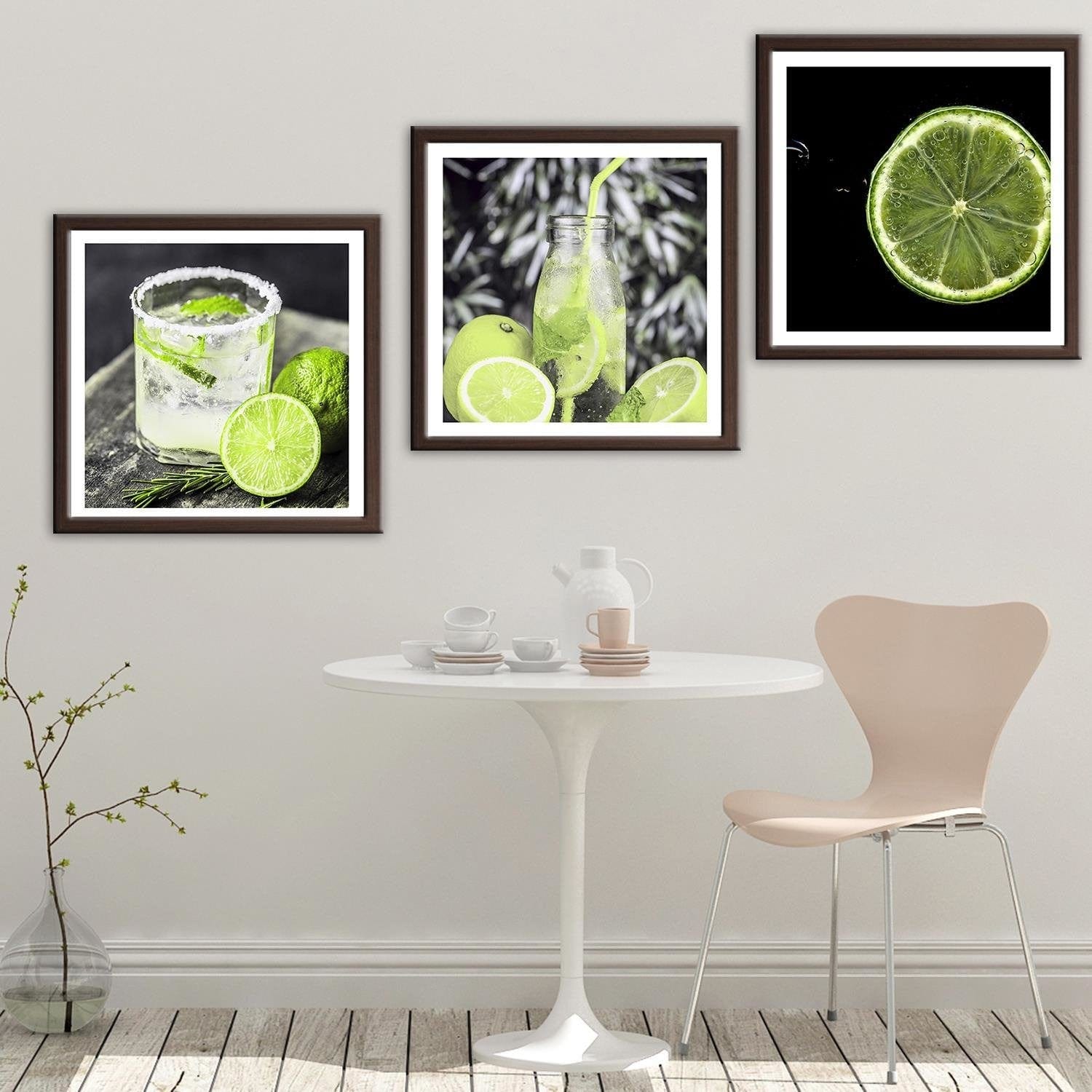 Glezna brūnā rāmī - Drink And Lemon 2 Home Trends DECO