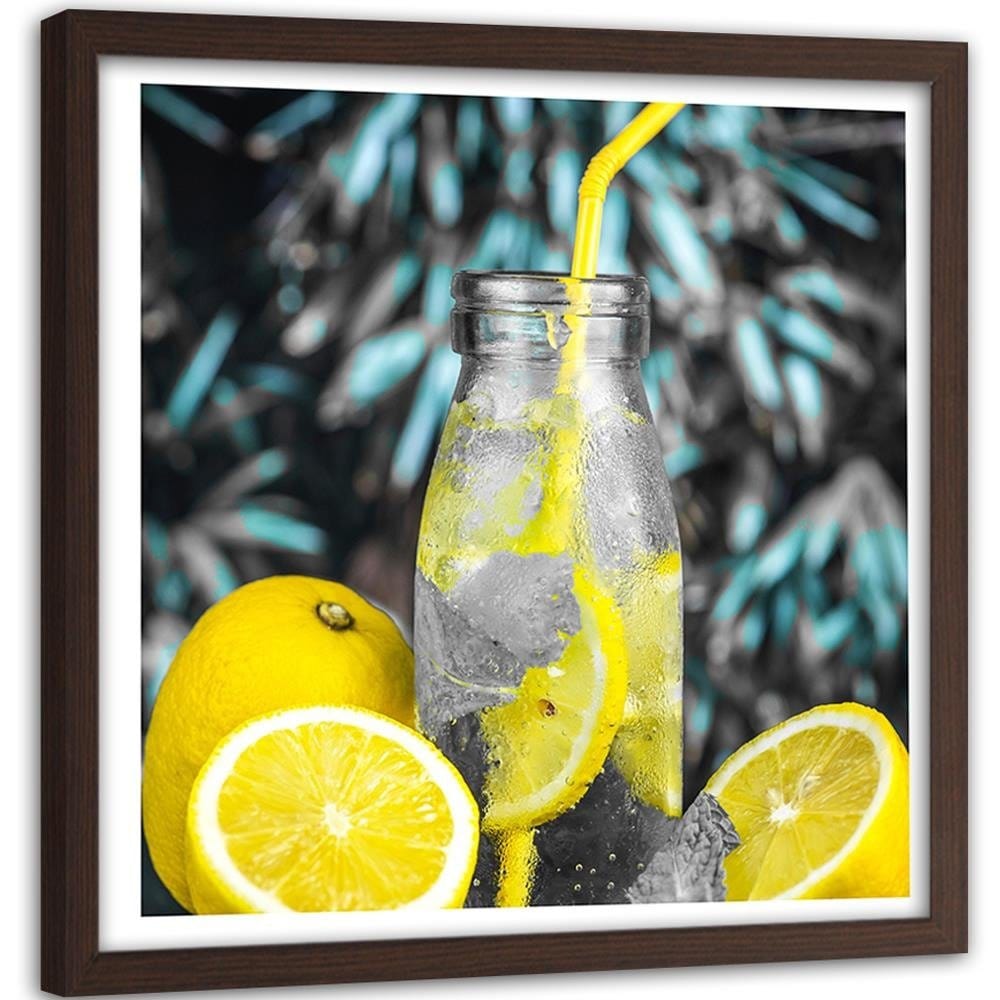 Glezna brūnā rāmī - Drink And Lemon Home Trends DECO