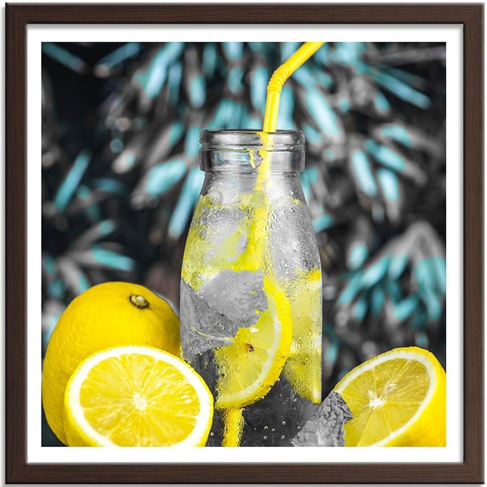 Glezna brūnā rāmī - Drink And Lemon Home Trends DECO
