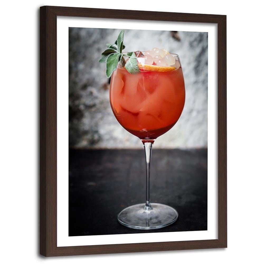 Glezna brūnā rāmī - Drink With Ice Home Trends DECO