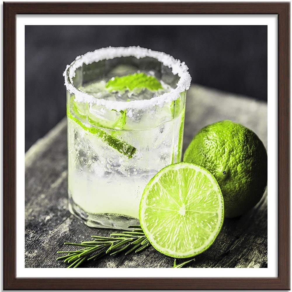 Glezna brūnā rāmī - Drink With Lemon 2 Home Trends DECO