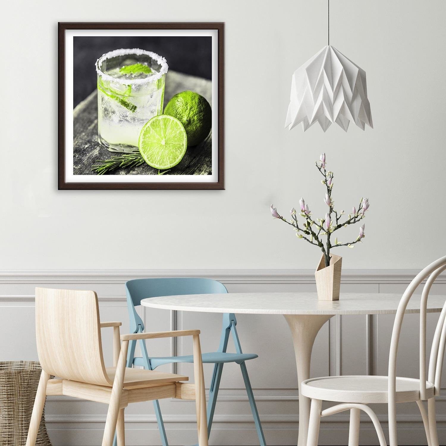 Glezna brūnā rāmī - Drink With Lemon 2 Home Trends DECO