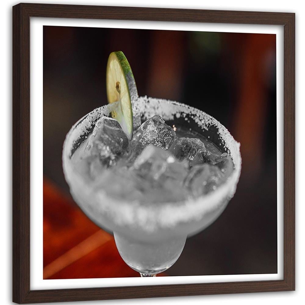 Glezna brūnā rāmī - Drink With Lime Home Trends DECO