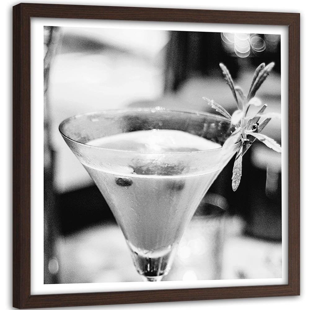 Glezna brūnā rāmī - Drink With Rosemary Home Trends DECO