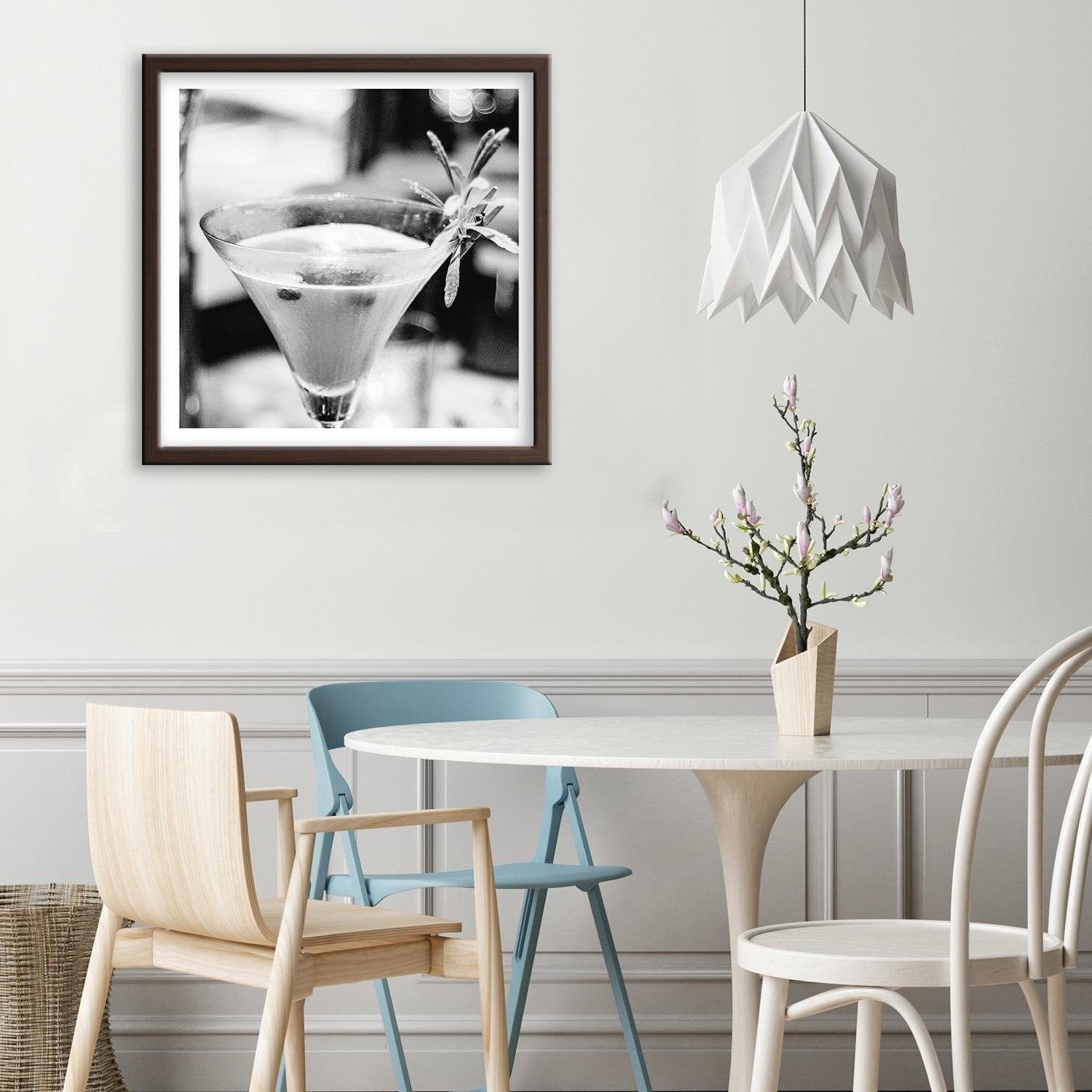 Glezna brūnā rāmī - Drink With Rosemary Home Trends DECO