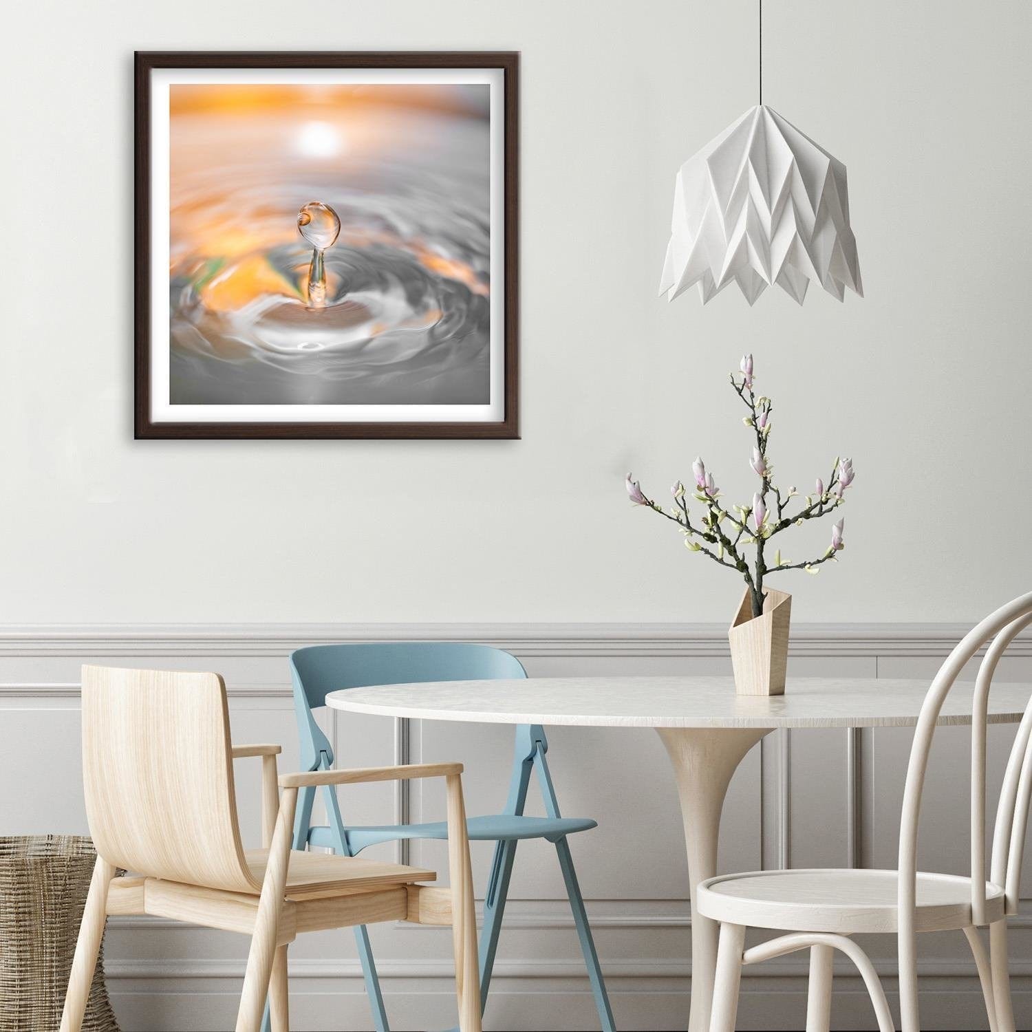 Glezna brūnā rāmī - Drop Of Water Home Trends DECO