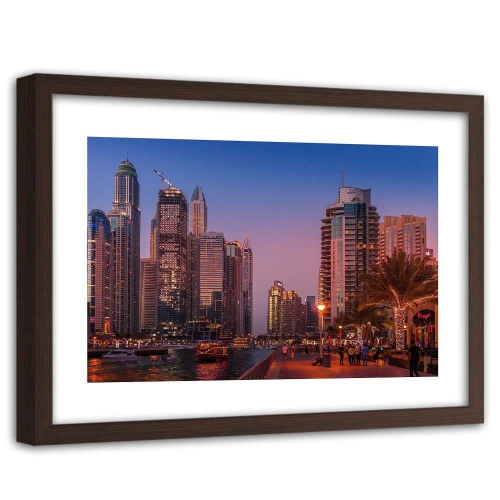 Glezna brūnā rāmī - Dubai Evening Home Trends DECO