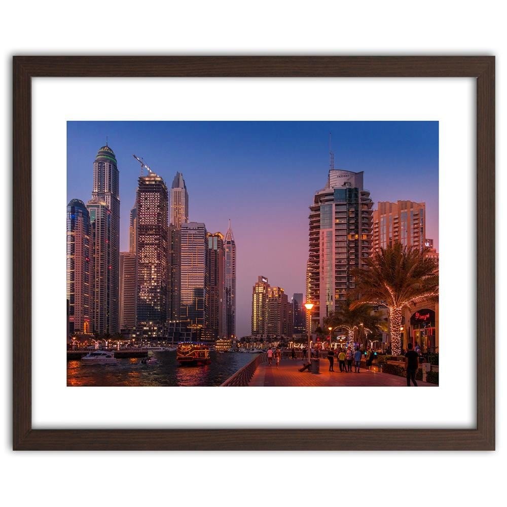 Glezna brūnā rāmī - Dubai Evening Home Trends DECO