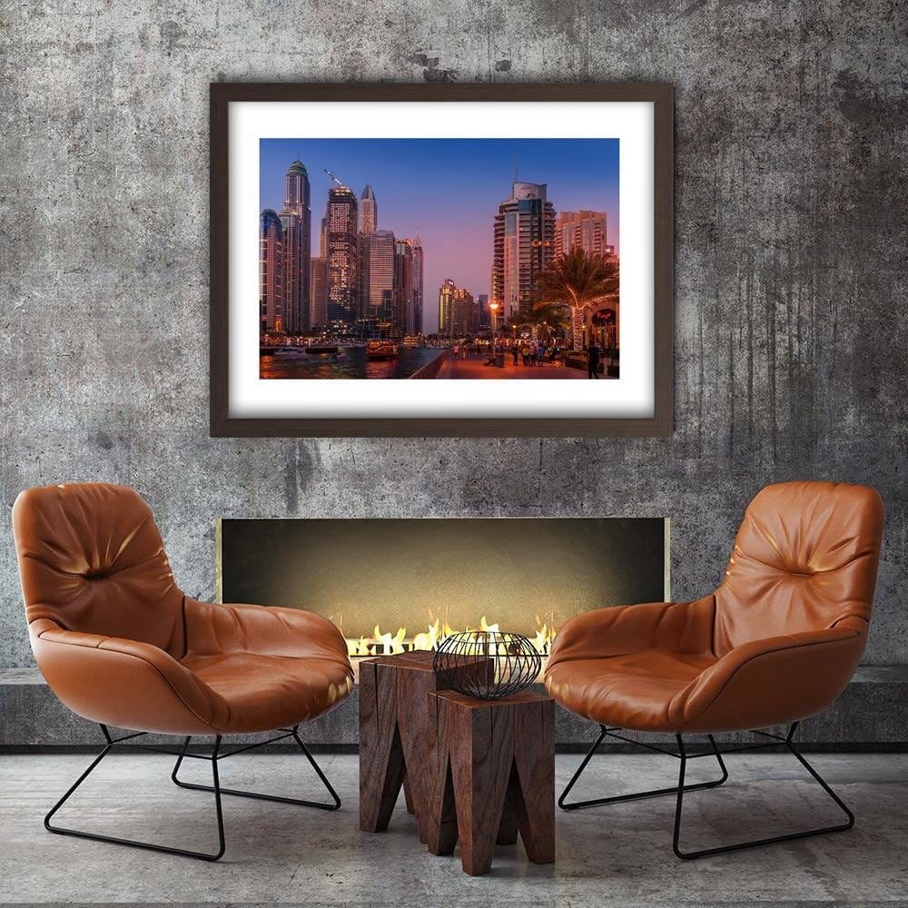 Glezna brūnā rāmī - Dubai Evening Home Trends DECO