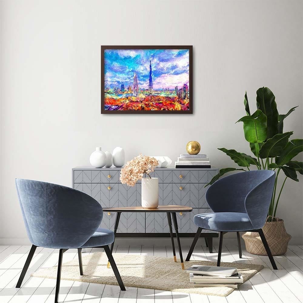 Glezna brūnā rāmī - Dubai Home Trends DECO
